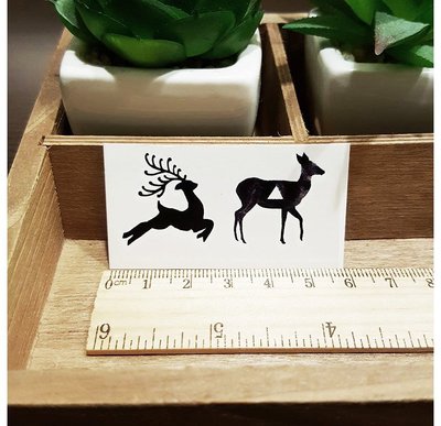【萌古屋】麋鹿小鹿 - 男女防水紋身貼紙刺青貼紙