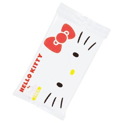 Hello Kitty 日本製除菌濕紙巾(15枚入)，嬰兒濕紙巾/溫濕紙巾/衛生紙/面紙/經期用，X射線【C172014】
