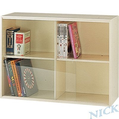 ◎【NICK】尼可辦公家具◎ (A3)多用途中型塑鋼玻璃拉門書櫃_四格