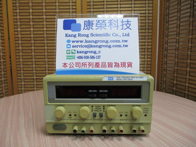 康榮科技二手儀器G.W GPC-3060D (GPC3060D)30V 6A DC Power Supply 電源供應器