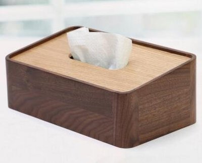 歐美進口 好品質 木製 木頭製客廳民宿胡桃木色棕色面紙盒 衛生紙盒 180c