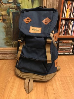 日本 Porter 日本製 藍色 後背包 登山包
