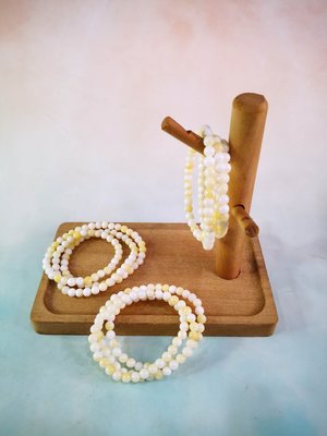 【天然貝殼手串】天然黃金硨磲三圈手串／手珠