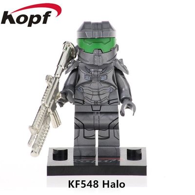 【積木班長】KF548 HALO 菁英戰士 灰色 最後一戰 槍戰 軍事 人偶 袋裝/相容 樂高 LEGO 積木   【商