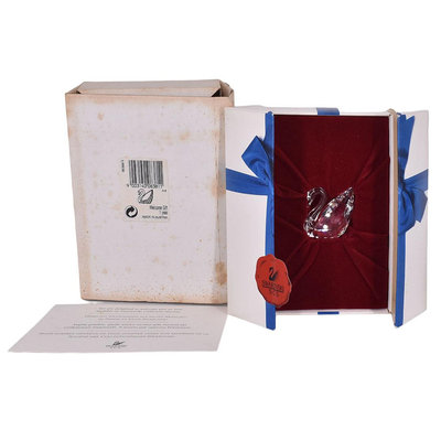 金卡價1088 二手 SWAROVSKI 水晶小天鵝禮盒裝飾品 080100000699 01