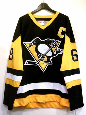 Cover Taiwan 官方直營 NHL CCM 匹茲堡 企鵝隊 冰球衣 曲棍球 嘻哈 街舞 饒舌 復古 黑色 黃色