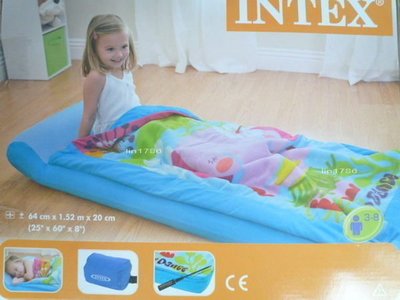 INTEX66802原廠兒童睡袋充氣床152*64*20cm送修補貼露營空氣床墊氣墊床飯店居家加床兒童床