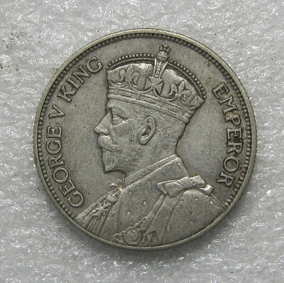 英屬斐濟1934年喬五1弗洛林銀幣