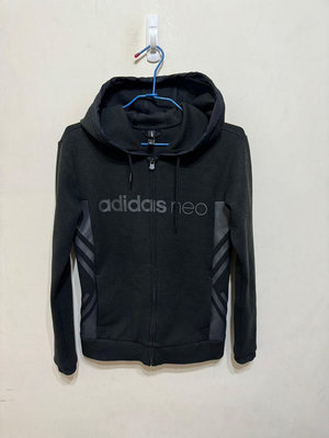 「 二手衣 」 Adidas Neo 女版運動連帽外套 S號（黑）84