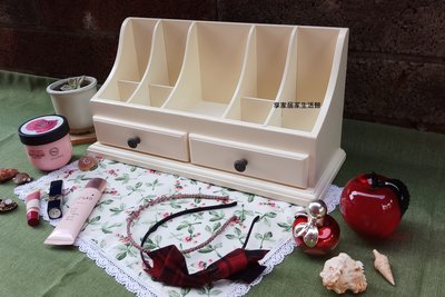 桌上型收納盒文件櫃珠寶盒 - 象牙白款/1入