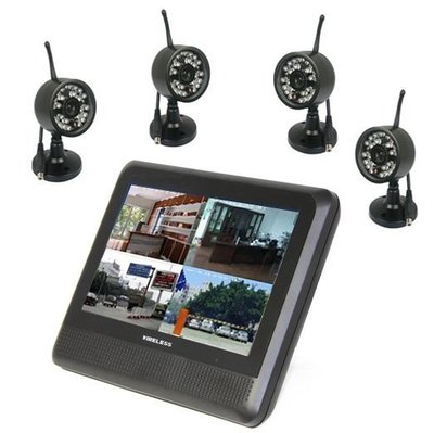 無線 監視器 攝影機 攝像機 監控 監視 防水 夜視 循環 超長時間 錄影 保全 安防 一連四 一拖四 數字信號 防干擾