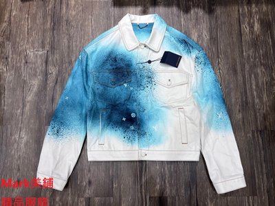 Louis Vuitton Monogram Denim Workwear Jacket 1ABJAN, Blue, 48
