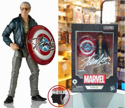 【神經玩具】現貨 Marvel Legends 漫威傳奇 Stan Lee + 美國隊長盾牌 6吋 孩之寶 史丹李