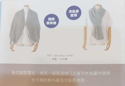 全新 Uchino禮盒 多功能型罩衫（尺寸：80×140，材質：100%棉）uchino圍巾 uchino罩衫