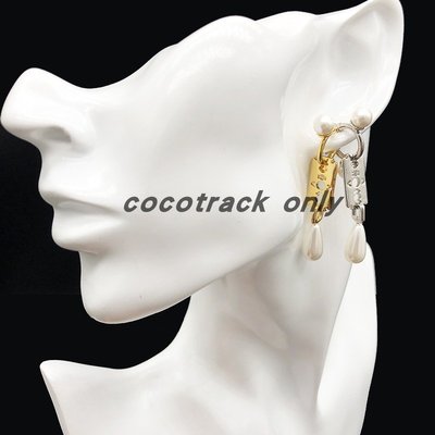 現貨熱銷-Vivienne Westwood 歐美NEW鍍金刀片水滴特色珍珠土星吊墜耳環