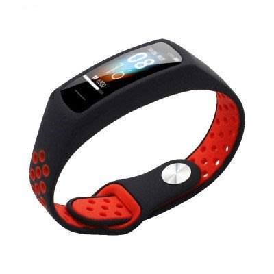 適用於redmi紅米手環腕帶 錶帶 替換帶 小米4C手環腕帶 紅米運動手環腕帶 個性雙色防水時尚矽膠一體腕帶 反扣錶帶