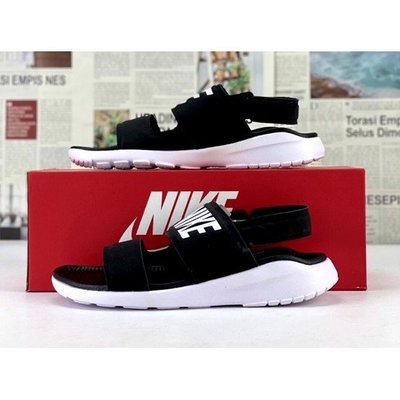 【正品】耐克Nike Tanjun Sandal 字母 忍者 涼拖 女款 黑白 882694-005慢跑鞋