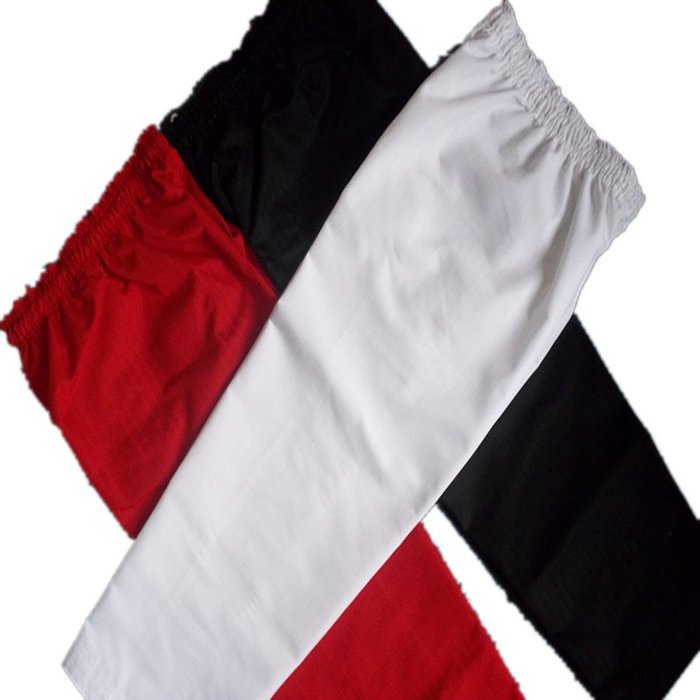 新風小鋪-三線紋跆拳道服褲子黑色紅色道褲跆拳道單褲10件以上可印字| Yahoo奇摩拍賣