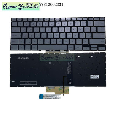 電腦零件適用ASUS 華碩 ZenBook flip14 UX462 UX462DA 筆記本鍵盤背光 CS筆電配件