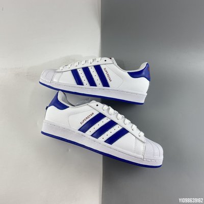 adidas  Originals Superstar貝殼頭 白藍 藍線 金標 滑板鞋S74944  36-44 情侶鞋