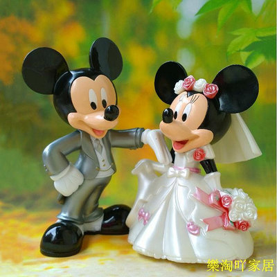 可愛的米奇米妮結婚公仔擺件米老鼠超大號可愛婚禮婚慶手辦玩具【滿599免運】