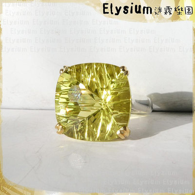 Elysium‧迷霧樂園〈RCI054A〉尼泊爾‧可調式國際戒圍13以上_滿切割 檸檬黃水晶 925銀手工戒指
