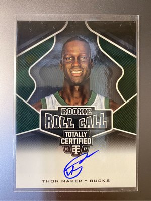 2016-17 Panini Totally Certified Thon Maker Rookie Roll Call Auto 新人簽