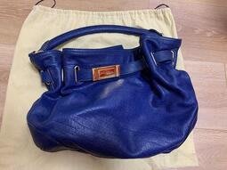 【全國二手傢具】*自售*BURBERRY 寶藍色皮革水桶包/斜背包/側背包/名牌背包/手提包/女包精品