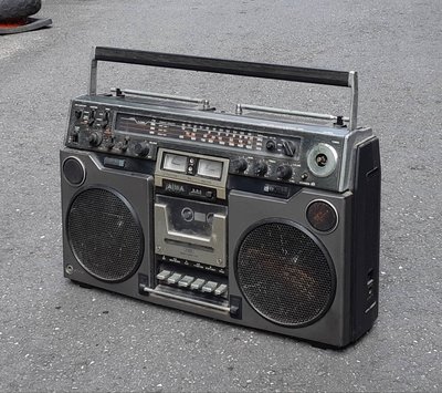 阿母的早期珍藏~日本原裝進口 AIWA愛華卡帶收錄機(TPR-950H)古董手提收錄音機 復古老收錄音機 老錄音機