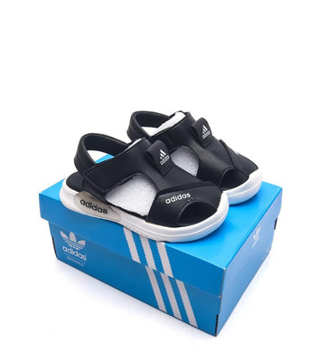 藍天精品 愛迪達adidas三葉草 Originals Adilette FWY Sandal W天足系列戶外百搭休閑兒童鞋VXA03運動沙灘鞋魔術貼涼鞋包頭涼