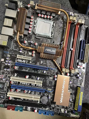 Asus/華碩P5E64 WS Professional，X38 775接口多PCI-E工作站主板