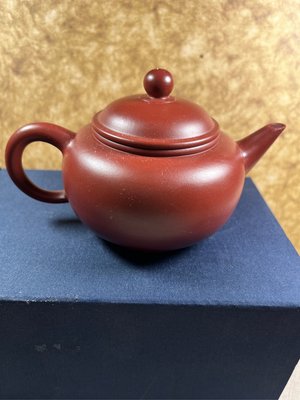 早期收藏茶壺宜興紫砂壺老料大紅袍水平標準壺150cc