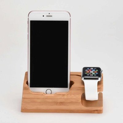 gaming微小配件-Apple Watch手錶充電座實木支架  手機充電支架 蘋果手錶支架  iwatch充電座充 手機實木多功能充電支架-gm