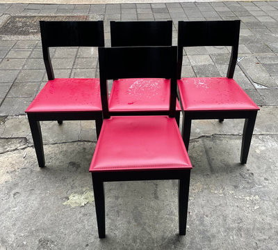 樂居二手家具 全新中古傢俱賣場 A0501HJ 紅色餐椅*收納椅 休閒椅 餐椅 書桌椅 台中二手家具買賣 台北新竹桃園