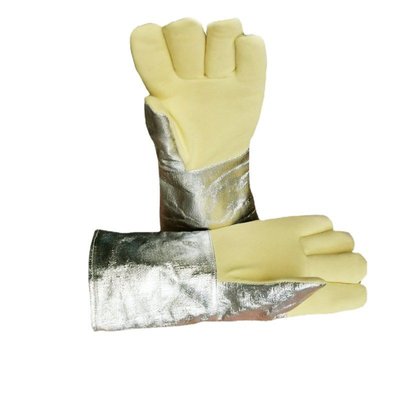 芳綸鍍鋁耐高溫手套500度防割防燙手套防火隔熱阻燃鋁箔高溫手套