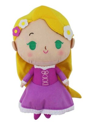 【卡漫迷】 Q版 長髮公主 娃娃 36cm L ㊣版 數量有限 Rapunzel 絨毛 布偶 玩偶 樂佩 長髮姑娘