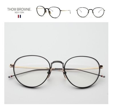 Thom Browne ► tbx 119 a 03  ( 黑色 ) 鈦金屬  貓眼圓框框型 眼鏡 光學鏡框 中性款｜100%全新正品｜特價