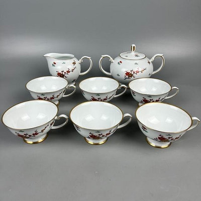 日本回流 香蘭社 精品高端咖啡杯 茶杯 奶杯 蓋壺 手繪花草