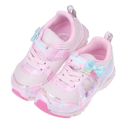童鞋(15~23公分)Moonstar日本星星珠珠粉紅色競速兒童機能運動鞋I1S604G