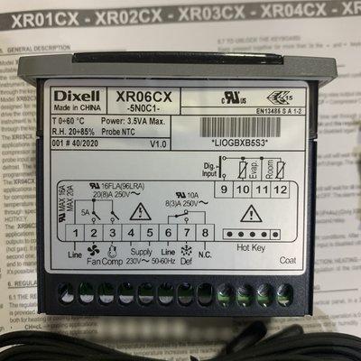 特賣 “控制器”dixell XR06CX全新 小精靈電子溫度“控制器” 冷庫溫控器 雪柜溫控儀