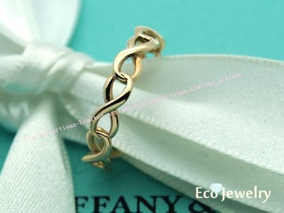 《Eco-jewelry》【Tiffany&amp;Co】經典新款 RUBEDO無限8字串聯戒指 純銀925戒指~專櫃真品已送洗