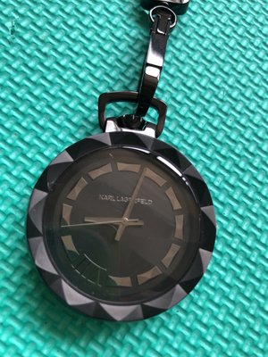 [[二手 私物自售 無附件 品牌真品]] Karl Lagerfeld 配件 多鍊式老佛爺剪影懷錶