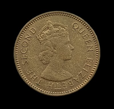 香港  1965年   伊莉沙白ニ世   一毫   10分   銅幣   2690