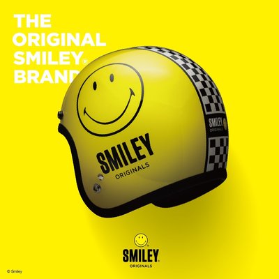 (I LOVE樂多) Gallop x SMILEY HELMET 黃色笑臉 聯名款 3/4 半罩安全帽 黃色