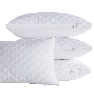 廠家直銷五星級酒店賓館專用枕頭全棉立體絎縫羽絲絨枕芯外貿團購滿減 促銷 夏季