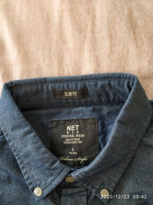 全新NET MEN SLIM FIT修身襯衫