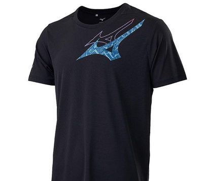 棒球世界全新Mizuno美津濃Slim FIT合身版型 男款短袖T恤 32TAB00209 (黑)特價