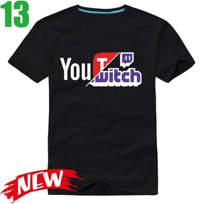 【YouTube Twitch】短袖創意設計主題T恤(6種顏色可選購) 新款上市任選4件以上每件400元免運費【賣場三】