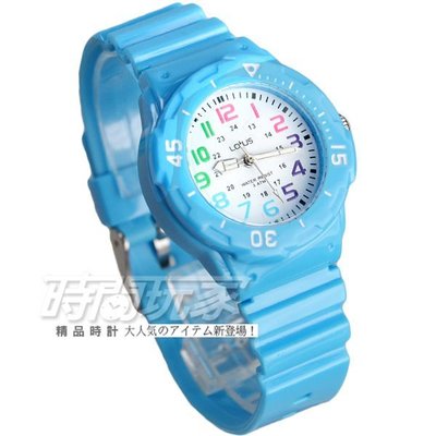 日本機蕊 簡單數字活力潮流腕錶 數字錶 女錶/學生錶/兒童手錶/都適合/防水手錶 TP2108L-05A水藍