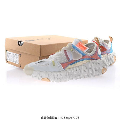 Nike ISPA OverReact Flyknit“針織灰桔紅淺藍”機能厚底經典慢跑鞋　CD9664-100　男女鞋[飛凡男鞋]
